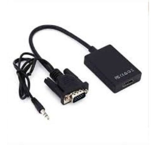 Convertidor Vga To Hdmi Con Cable De Audio 3.5 Plug 