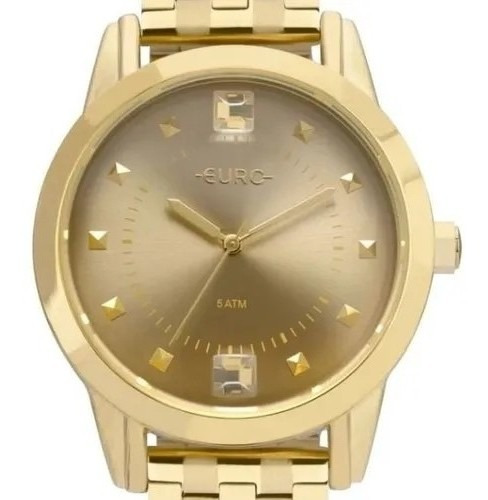 Relógio Feminino Euro Glamour Original+pulseira Eu2035yrtk4d