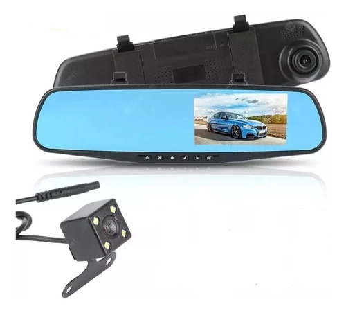 Camara Auto Trasera Y Delantera Grabacion Espejo Retrovisor