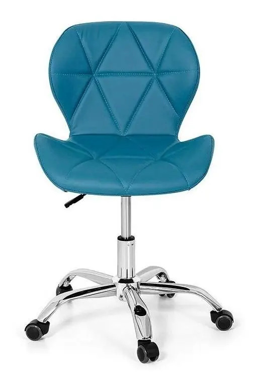 Cadeira de escritório Império Brazil Business Slim ergonômica azul-turquesa com estofado de couro sintético