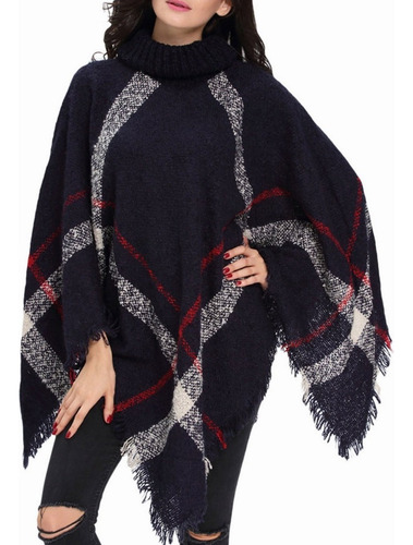 Poncho Mujer Chal Capa Invierno Calientito Colores Sweater