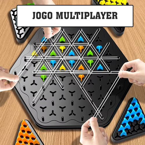 Jogo Xadrez Triangulo Encaixe De Peças Geométrica Triangular
