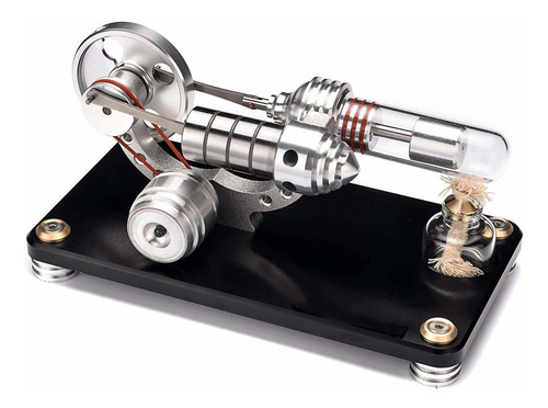 Sunnytech Hot Air Stirling Engine Colorful Led Flywheel Educ