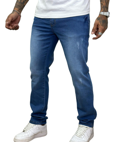 Calça Masculina Jeans Elastano Tendência Clássica Premium