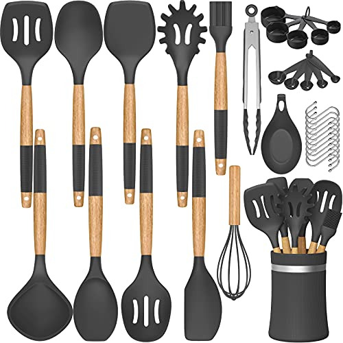 33 Pcs Silicone Kitchen Utensils Set,  Heat Resistant C...