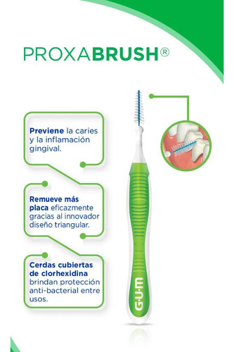 Cepillos Interdentales Proxabrush Fino Conico X6 Pzs Gum®