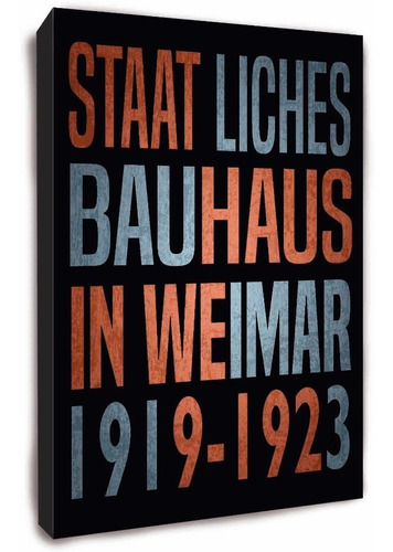 Bauhaus Tipografias Diseño Arquitect Lamina En Bastidor