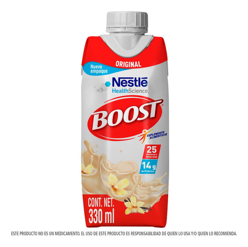 Pack X12 Suplementos Boost Con Sabor A Vainilla De 330ml C/u