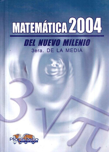 Libro Matemática 2004 Del Nuevo Milenio De Nancy  Samudio De