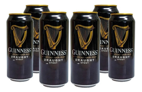 Six Pack Cerveza Guinness Draught 440ml C/u