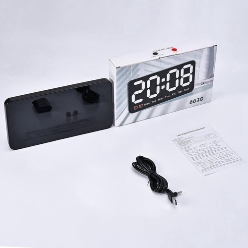 Reloj De Pared U1 Digital, Reloj Digital Led De 9 Pulgadas C