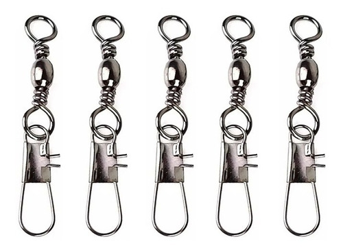 Snap C/ Girador Comum Pesca Nº 3/0 (7,0 Cm) Kit Com 15 Peças
