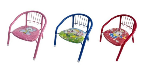 Silla Metálica Para Niños Niñas Varios Diseños