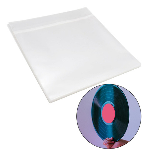 50 Fundas Protectoras For Discos De Vinilo, Bolsa