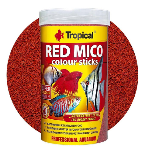 Alimento Tropical Red Mico Colour Sticks 32g.