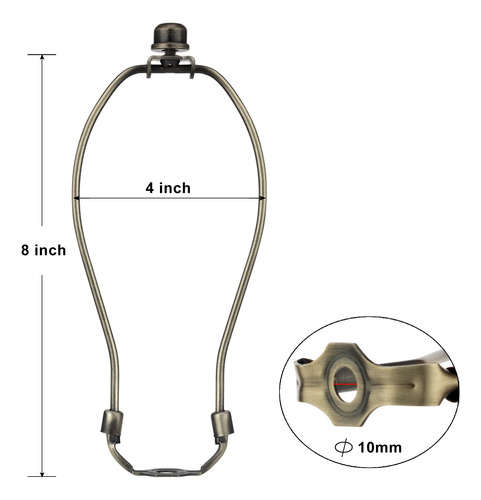 Kit Soporte Arpa Lámpara 8 Pulgadas Base Desmontable 2 Unida