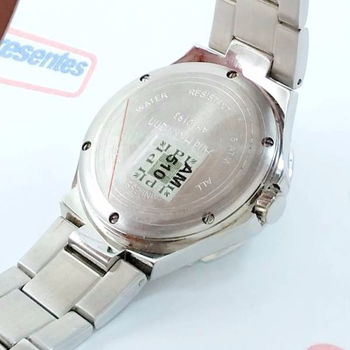 Relógio Feminino Ana Hickmann Prateado Swarovski Ah30193q