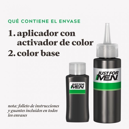 Pack X3 Just For Men Tintura Shampoo Castaño Claro