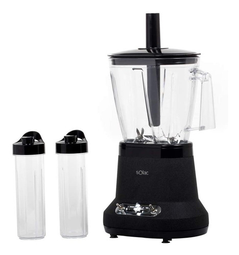 Licuadora Doble Motor Orbit, Solac, Doble Potencia Color Negro