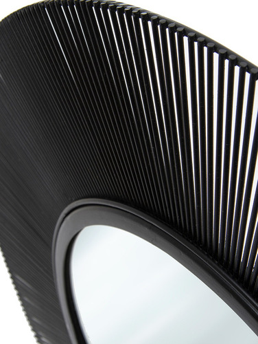 Espejo Circular Marco Negro 70 Cm Landmark