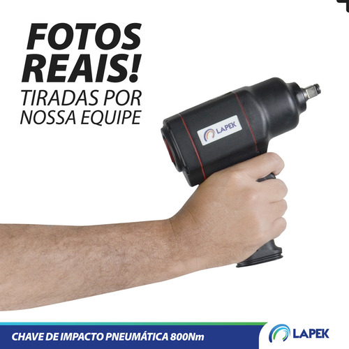 Chave De Impacto Pneumática Parafusadeira 1/2 Pol 81 Kgf Lapek
