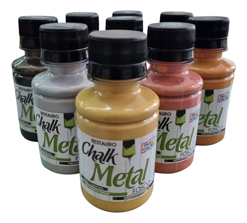 Tinta Chalk Metalica True Colors - 100 Ml Cor Prata Andino