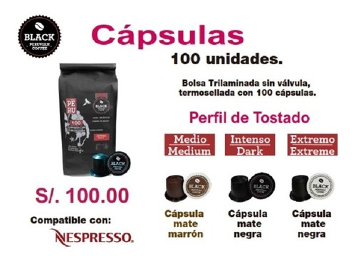 Cafe Peruano Gourmet En Capsula Compatible Nespresso, Britt