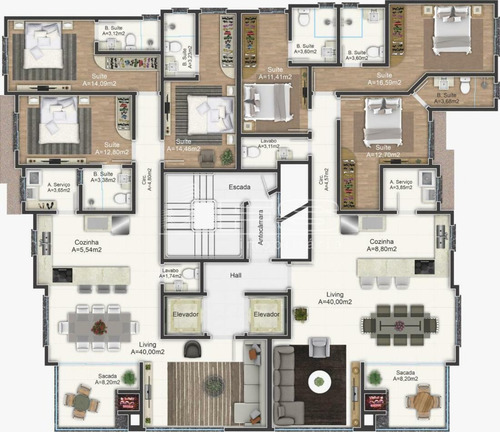Imagem 14 de 15 de Premium Residence 3 Suites Pereque Porto Belo - 3863
