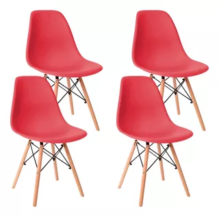 Set De 4 Sillas Estilo Eames Comedor Moderna Komfort