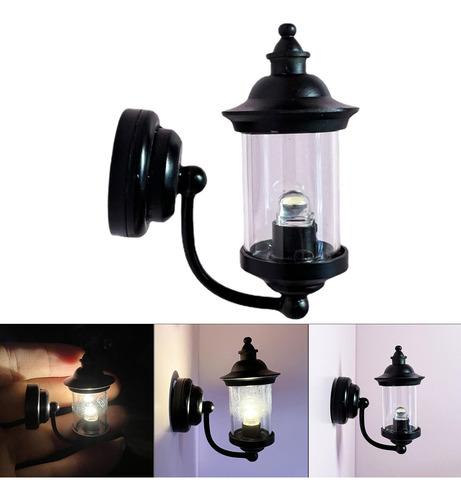 Luces De Pared De Plástico A Escala 1:12 Con Luces De Techo