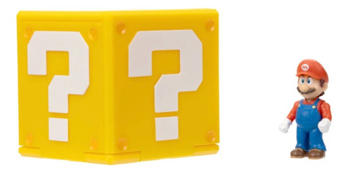Super Mario Bros Pelicula Figura Mario Con Block De Pregunta