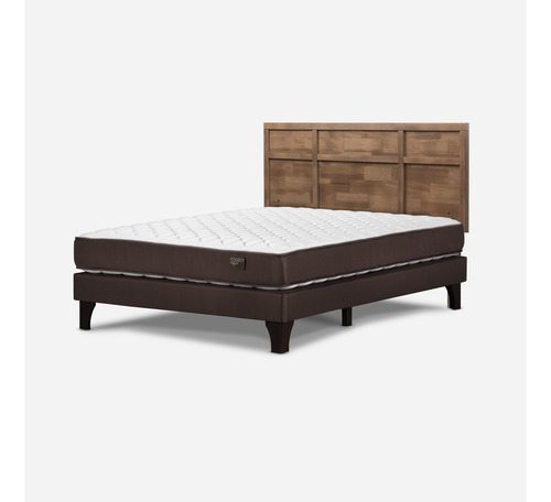 Cama Ergo T New 2 Plazas 150x200 Cm + Respaldo Robin Tostado