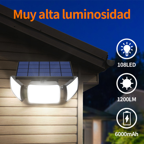 Paquete De 2 Lámparas Solares Sensor De Movimiento 3 Modos