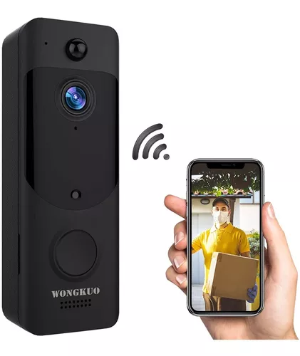 Timbre inalámbrico sin suscripción, tarjeta SD y almacenamiento en la nube,  timbre de video inteligente con timbre, 2.4G WiFi timbre de puerta