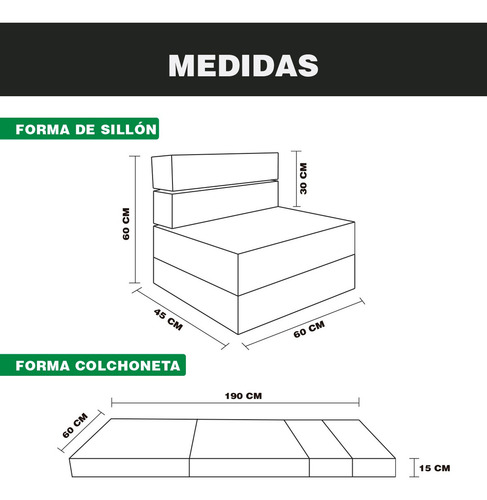 Imagen 9 de 10 de Sofá Cama Individual Plegable, Colchoneta Con Soporte Firmé Color Gris Claro