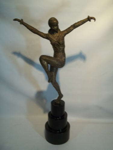 Sergioschw Escultura Bronze Art Deco Mulher Dancarin 63 Cm