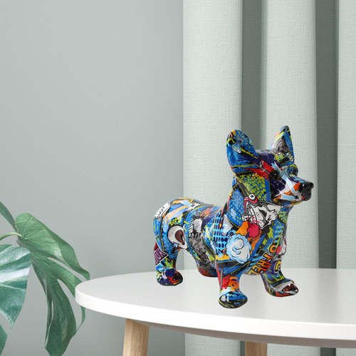 Estatuas De Corgi Artesanías De Resina De Color Estilo 4