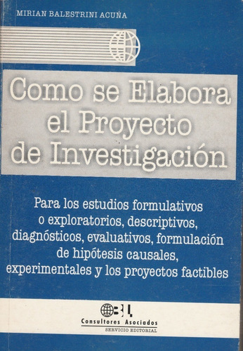 Como Se Elabora El Proyecto De Investigacion M Balestrini