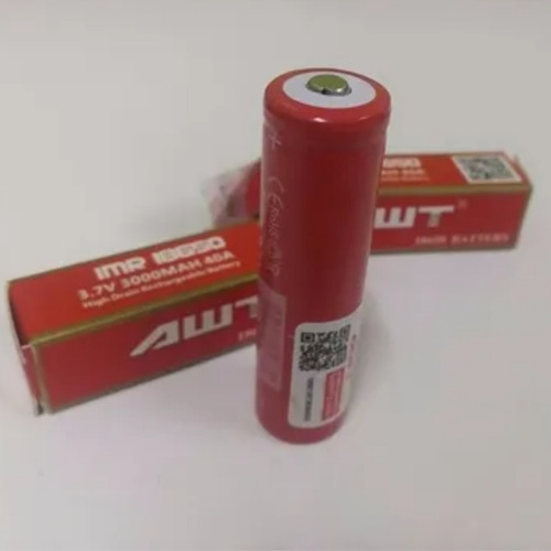 Imagen 2 de 4 de Batería Recargable Li-ion 18650 Con Punta, Awt 3000mah Real