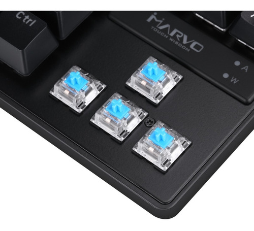 Imagen 6 de 8 de Teclado Gamer Marvo Kg901 Tkl Español Ñ Rainbow Rgb Sw Blue