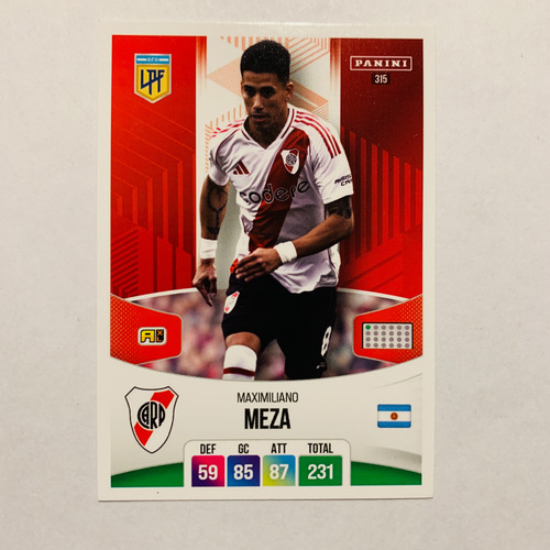 Carta Maximiliano Meza Adrenalyn Fútbol Argentino 2024
