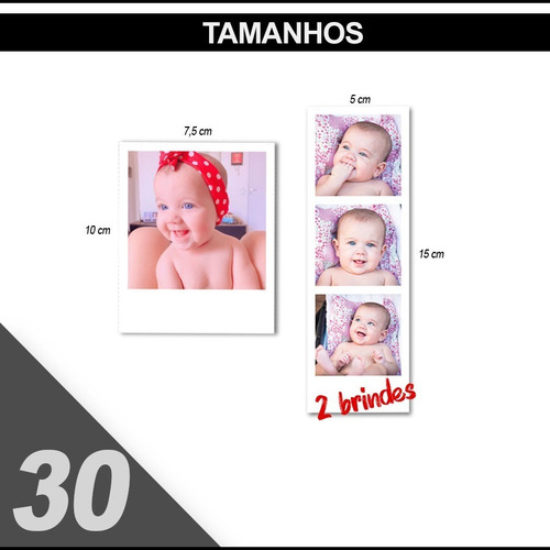 Imagem 2 de 7 de 30 Fotos Polaroid + 2 Brindes - Frete Grátis