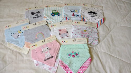 Bandanas Bebe / Baberos 4 Pack Dobles 