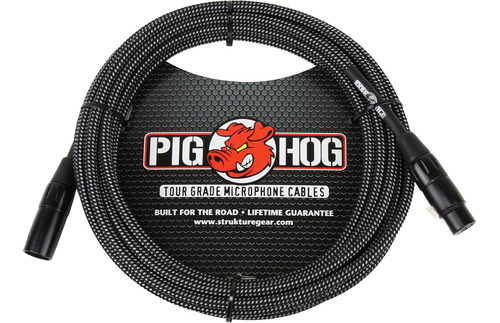 Hog Phm10bkw Cable De Micrófono Xlr Tejido De Alto Rendimien