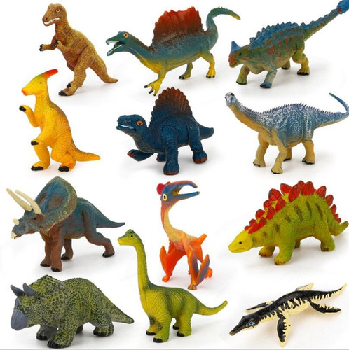 12 Piezas Mini Dinosaurio Animal Marino Juguetes Modelo