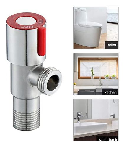 5 Uds Llaves De Paso Griferia Angular Acero Inox He-he 1/2