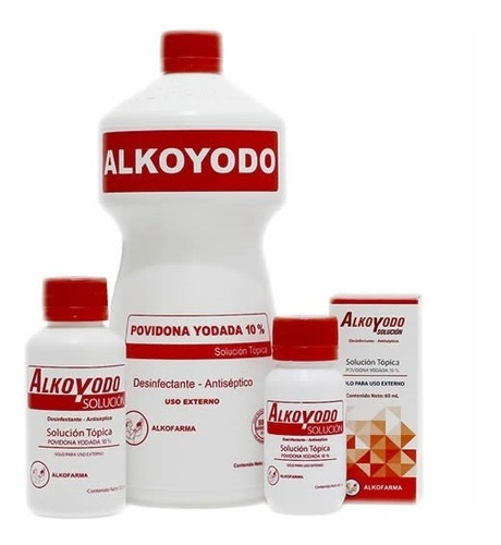 Imagen 2 de 3 de Yodo Povidona Solucion O Espuma 1 Lt - Alkofarma