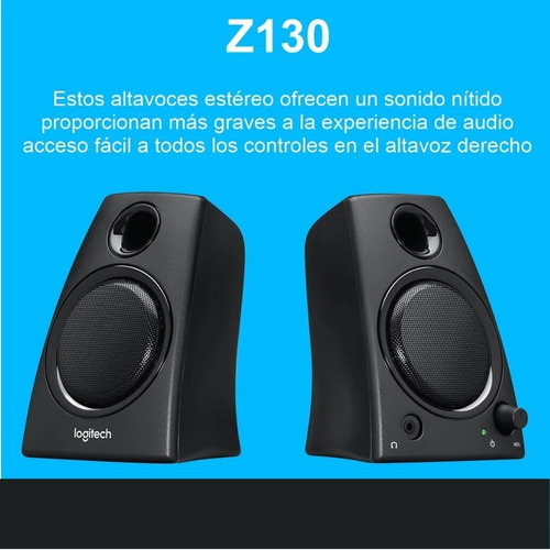 Imagen 2 de 6 de Altavoces Logitech Z130 Con Sonido Nítido Y Graves Profundos