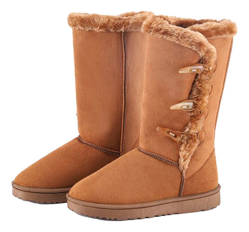 Botines Mujer Invierno Con Chiporro Abrigadores Camel - 7186