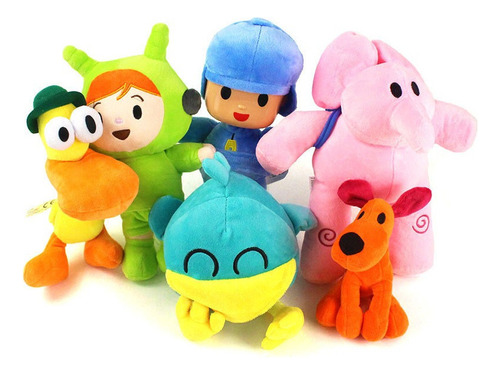 H 6pcs Pocoyo Peluche Muñeca Juguete Niños Cumpleaño Regalo